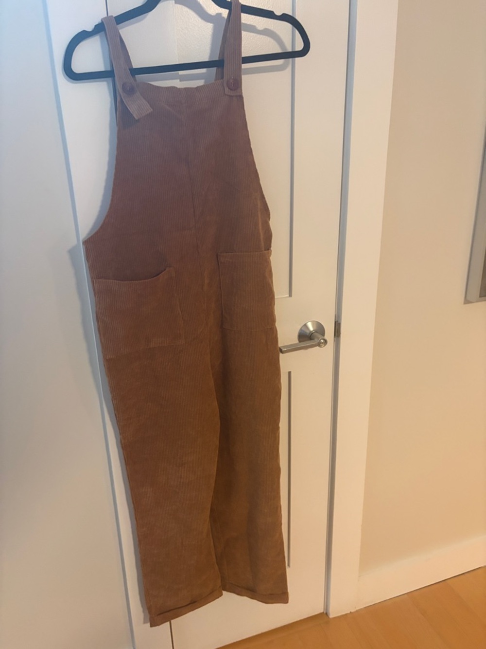 SHEIN Brown Corduroy Overalls Jumpsuit